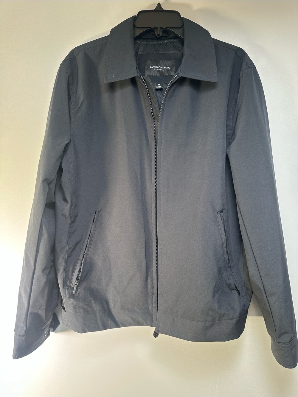 London Fog Men's Black Lightweight Zip Jacket
